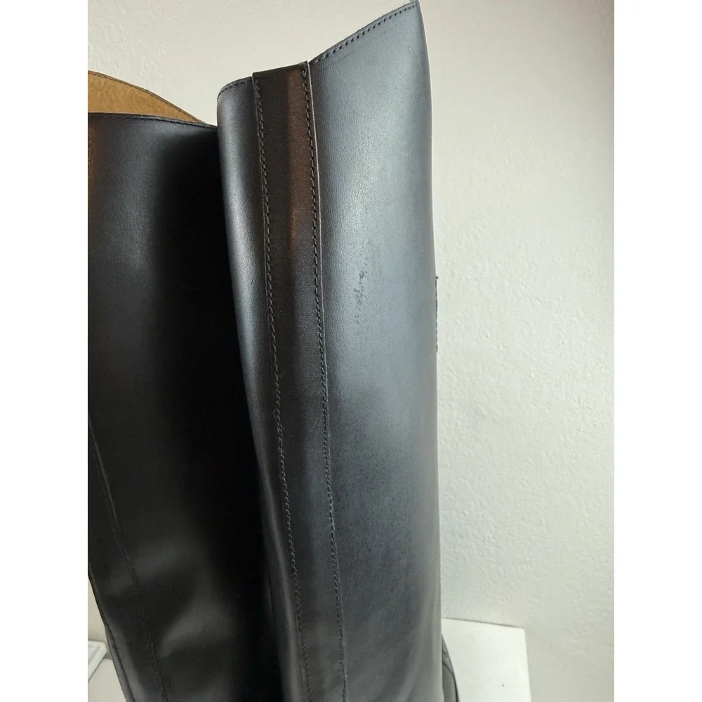 Vintage Amazonas Cavalier Womens Black Leather Riding Boots Sz 10.5M Equestrian